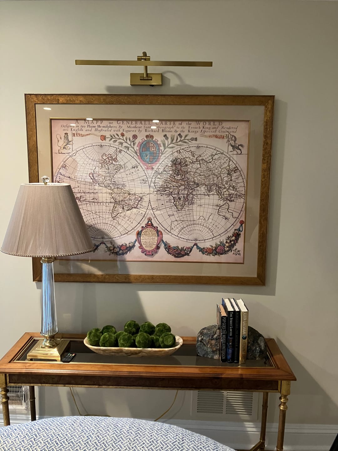 Customer photo review of Old World Map from 1671 by Richard Blome - First English World Atlas Wall Chart