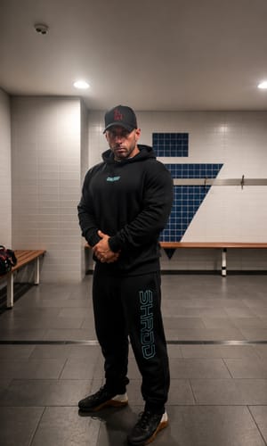Customer photo review of Shrdd Hollow -  Track Pants - Unisex - Black / Tiffany Blue