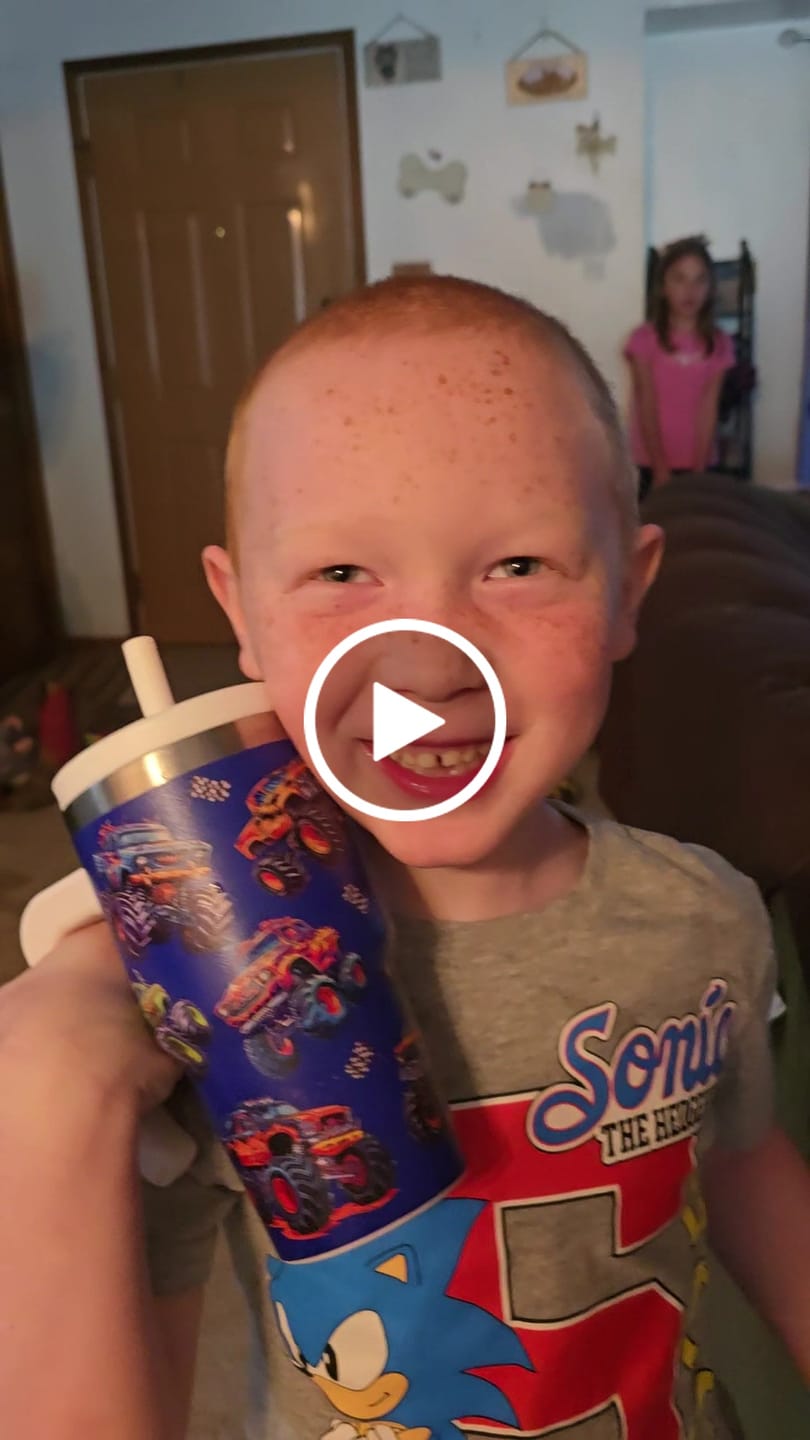 Customer video review of Monster Truck Spill Proof Kids CREWCUP 20oz