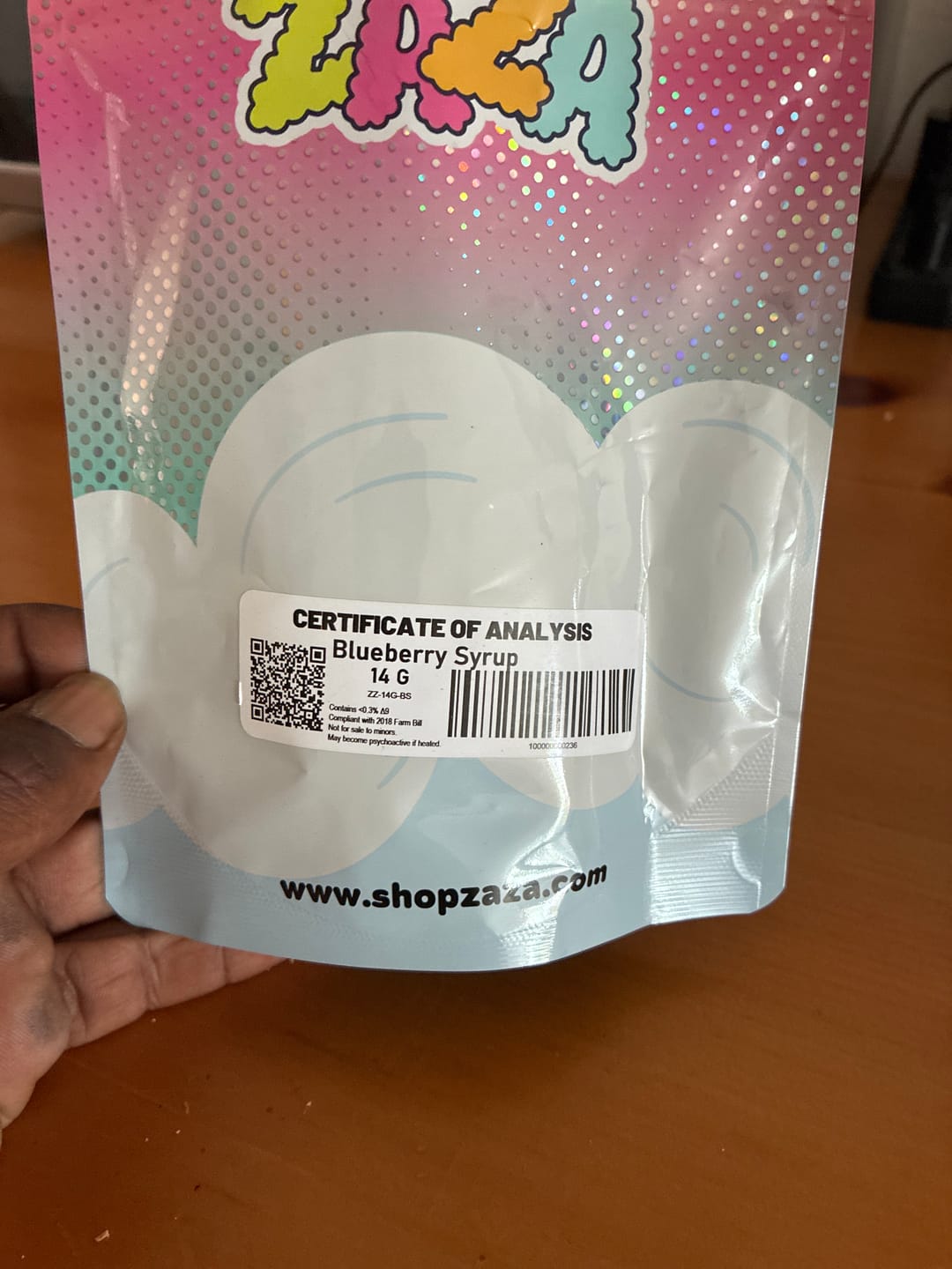 Customer photo review of Blueberry Syrup - 14 Grams - Indica