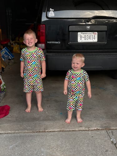 Customer photo review of Ready, Check, Glow Two-Piece Shorts Jammies