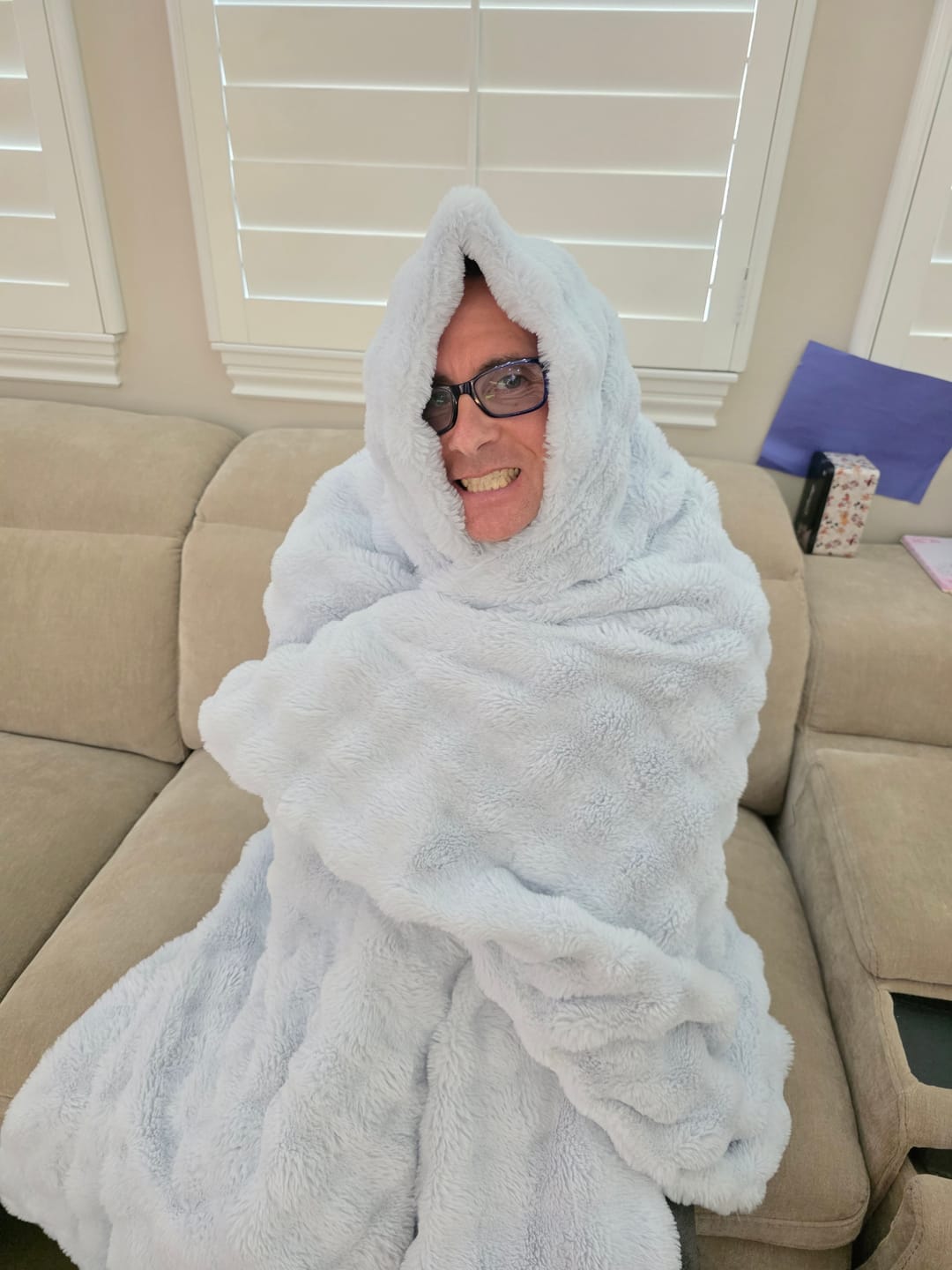 Customer photo review of Cloud Throw Blanket