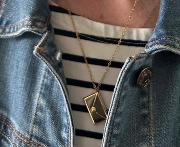 Customer photo review of Love Letter Necklace