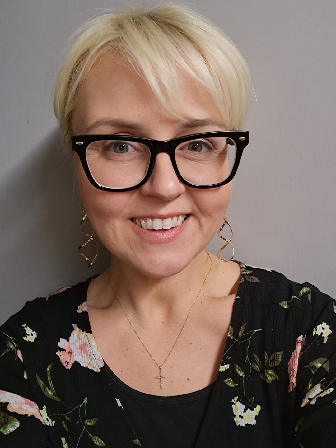 Customer photo review of Infinity Spiral Dangles