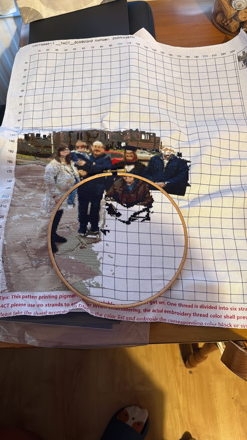 Customer photo review of Custom Cross Stitch Kit