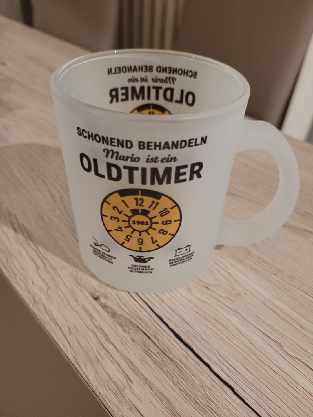 Customer photo review of OLDTIMER - Personalisierbare Tasse