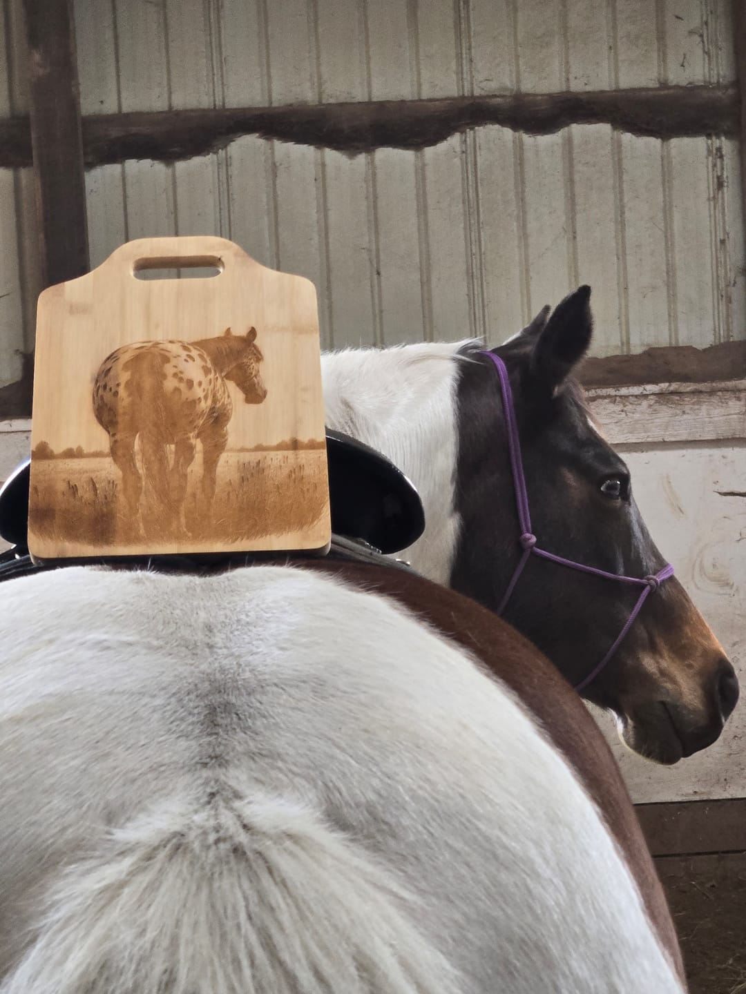 Customer photo review of Appaloosa Dream-Bamboo Cutting Board