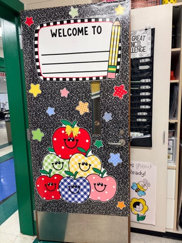 Customer photo review of Retro Door Decor | 90s Teacher