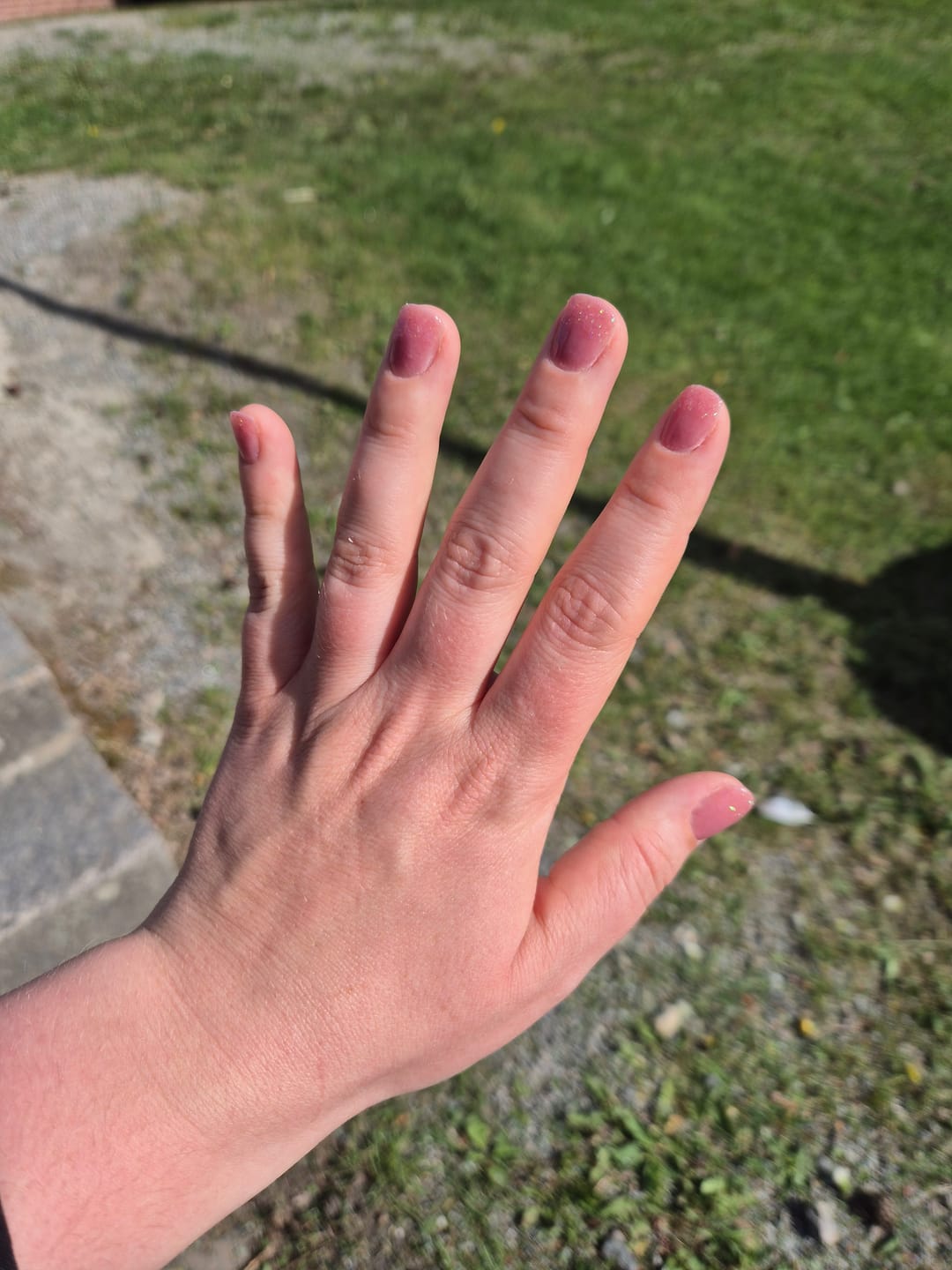 Customer photo review of Auburn Umber Dipping Powder