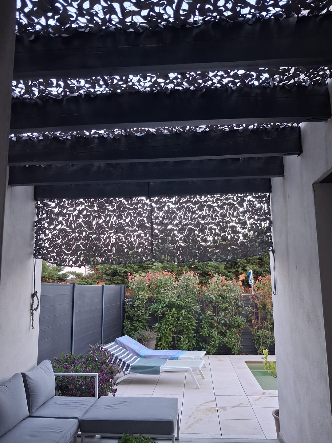 Customer photo review of Filet de camouflage renforcé gris