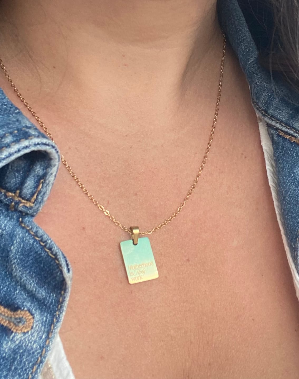 Customer photo review of Necklace: Motherhood is Holy Work