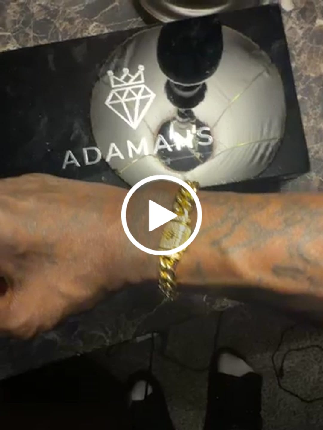 Customer video review of 10mm Cuban Moissanite Clasp Bracelet - 18K Gold- D Colour - VVS1
