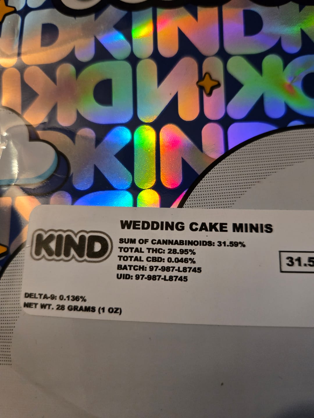 Customer photo review of Wedding Cake - 28 Grams Minis - Indica