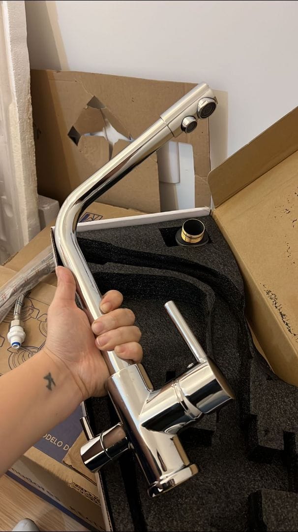 Customer photo review of Torneira Para Cozinha Gourmet Monocomando Com Filtro Royal Safira