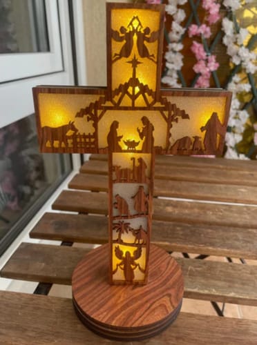 Customer photo review of Lámpara Cristiana Artesanal