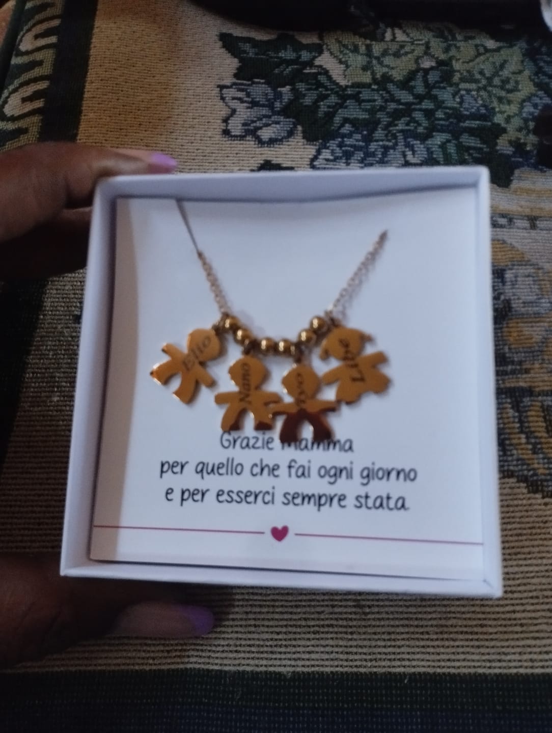 Customer photo review of Collana con bambini - I Miei Tesori