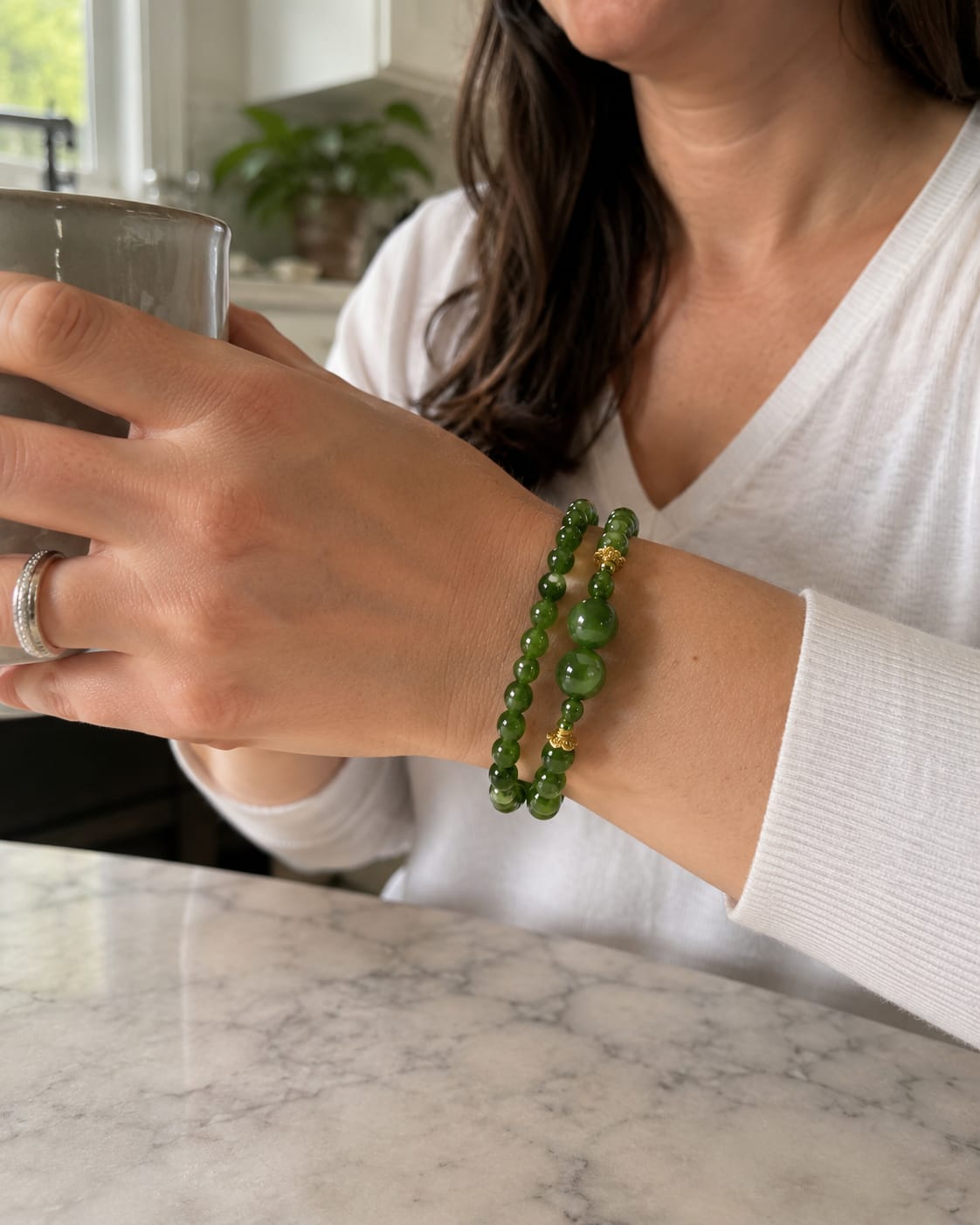 Customer photo review of The Evergreen Path Centered and Clear Jade for encourage prosperity