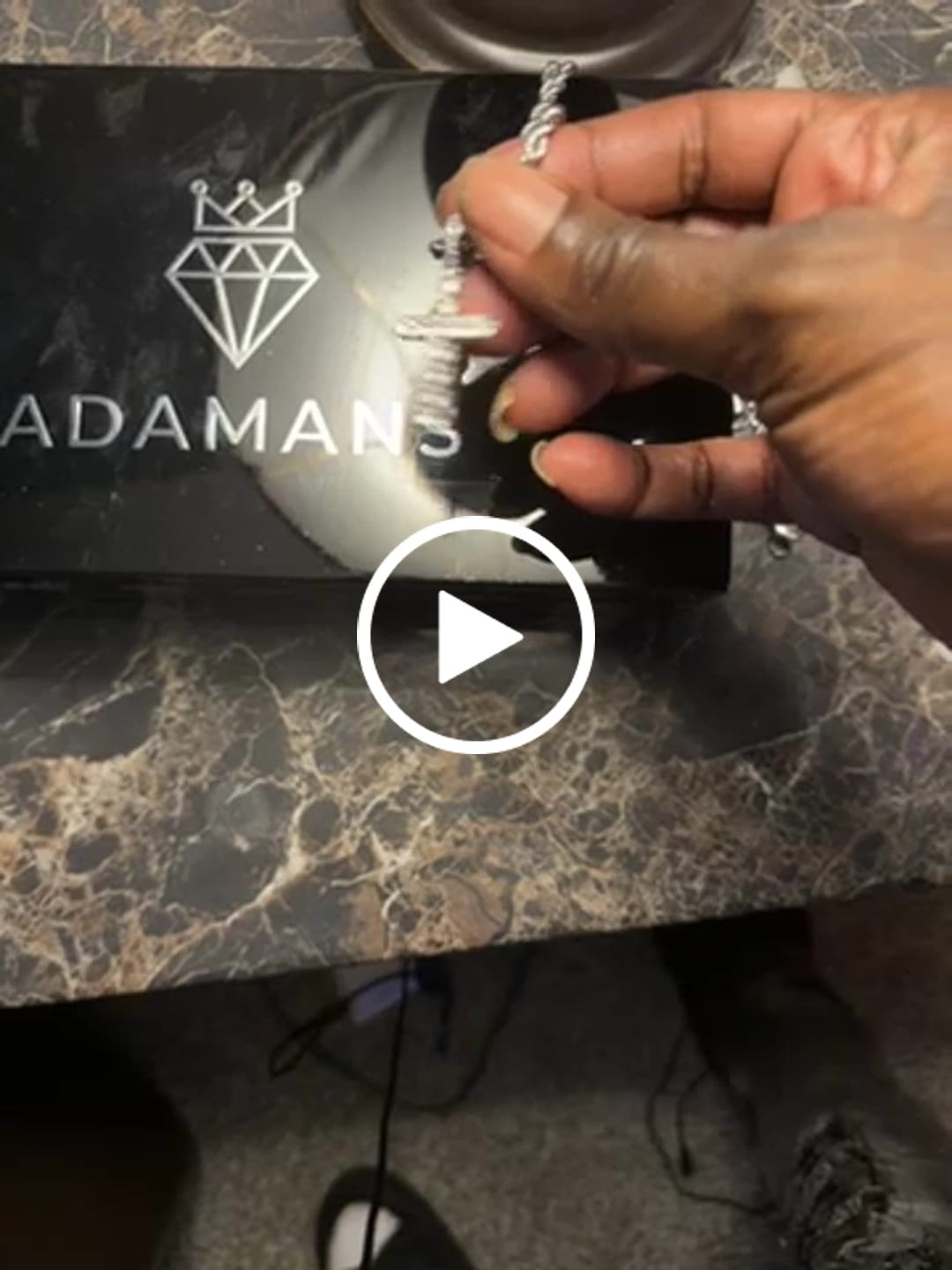 Customer video review of Moissanite Cross Pendant - Silver - D Colour - VVS1