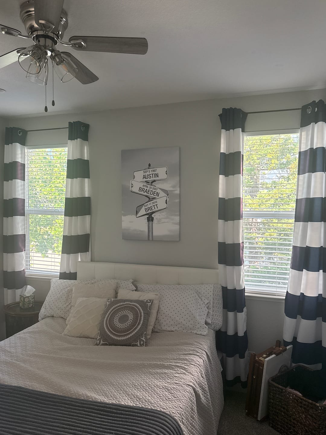 Customer photo review of My Street Sign Custom Children Names Personalized Canvas Print