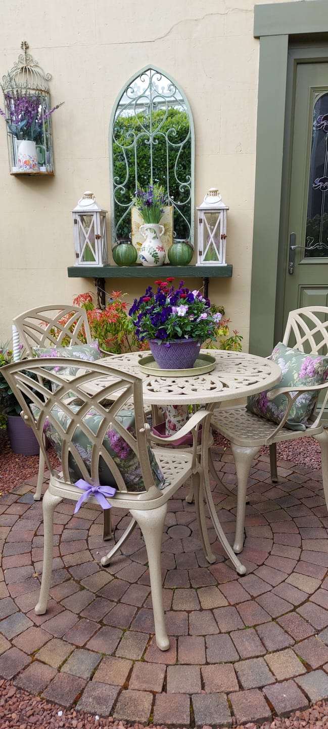 Customer photo review of Outdoor Garden Waterproof Cushion - Evening Garden