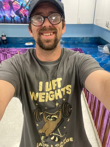 Customer photo review of Lift and Eat Garbage T-Shirt