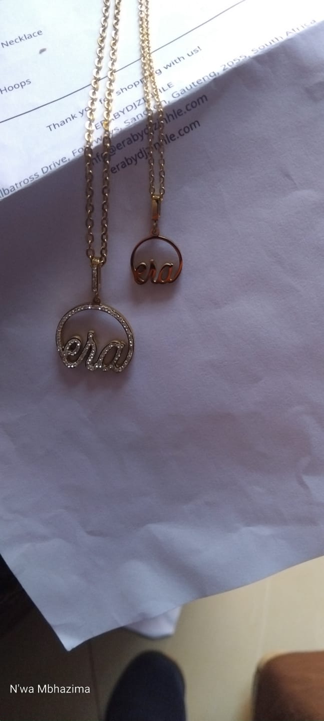 Customer photo review of Gold Precious Logo Necklace