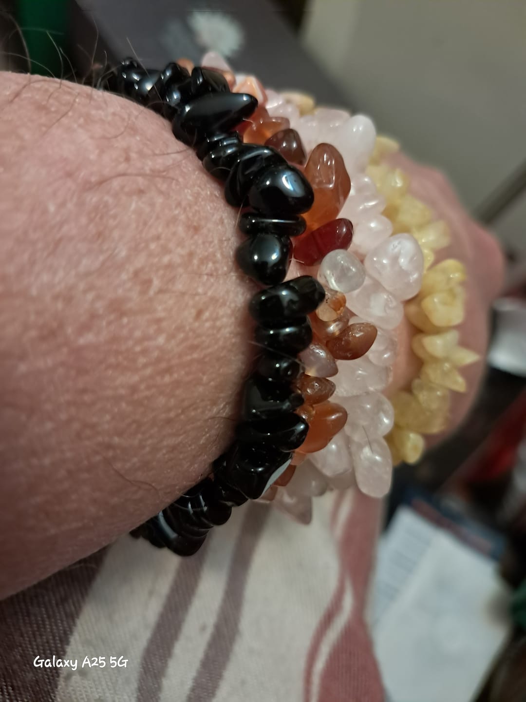 Customer photo review of 12 Natural Crystal Bracelets in a Box