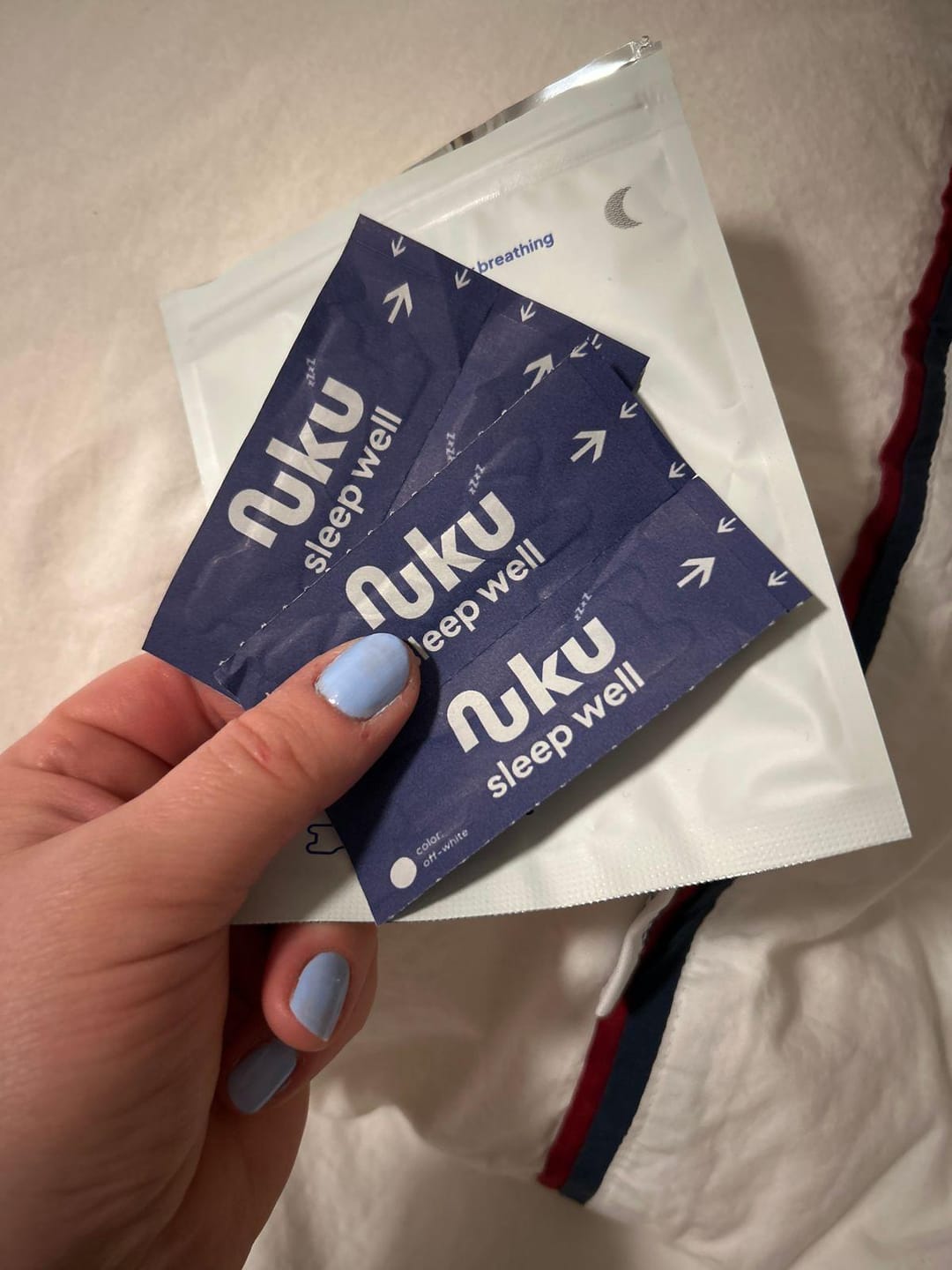 Customer photo review of Nuku Sleep Nasal Strips