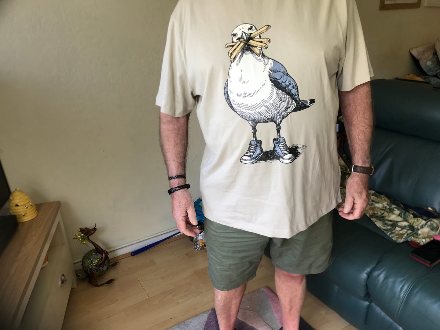 Customer photo review of Seagull With Chips  T Shirt