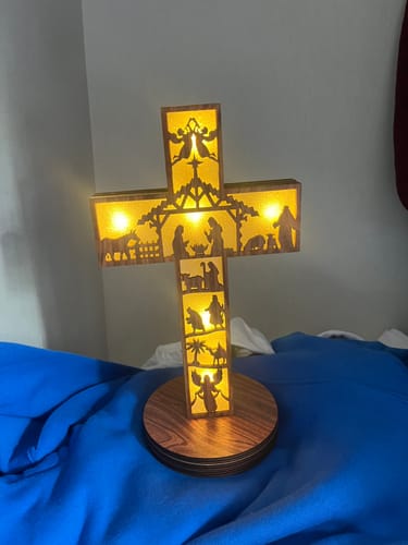 Customer photo review of Lámpara Cristiana Artesanal
