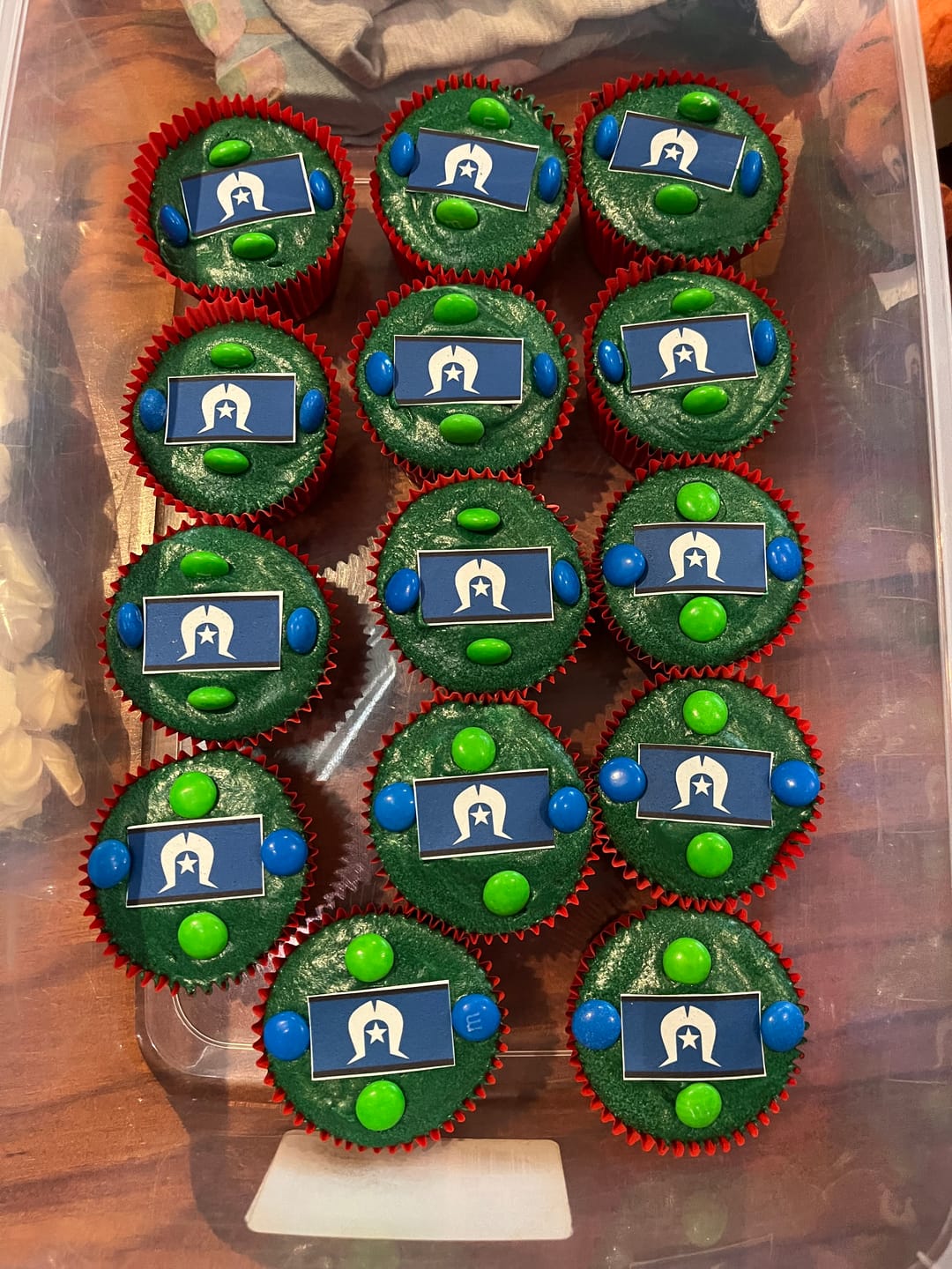Customer photo review of 15 x 5 cm Pre-cut Standard Cupcake Custom Edible Icing Images