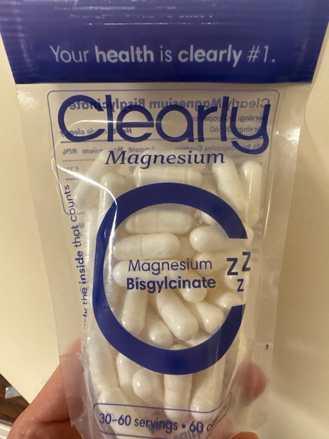 Customer photo review of Magnesium Bisglycinate