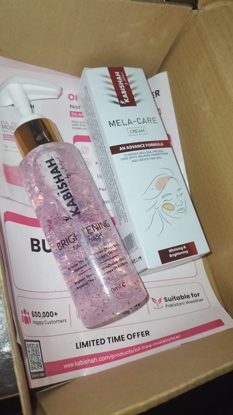 Customer photo review of Pigmentation Bundle: Face Wash & Melasma Cream Duo
