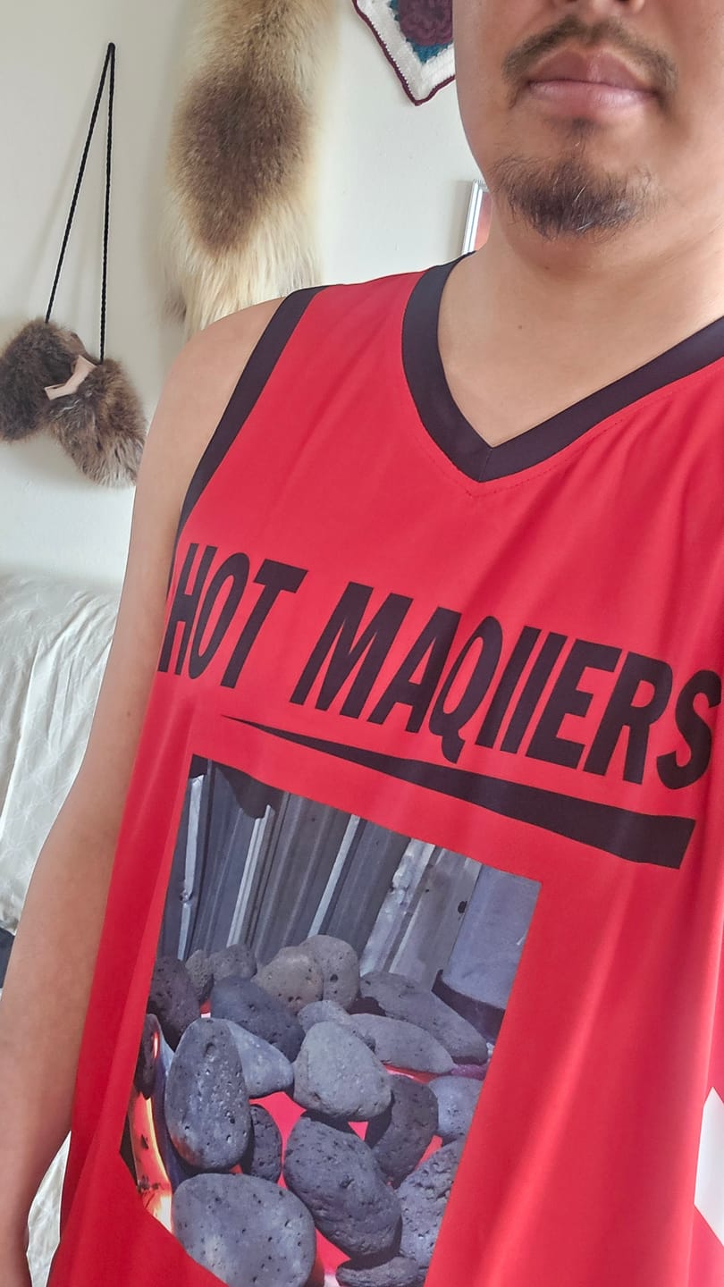 Customer photo review of Custom Black Red  Double Side Tops Athletic Basketball Jersey