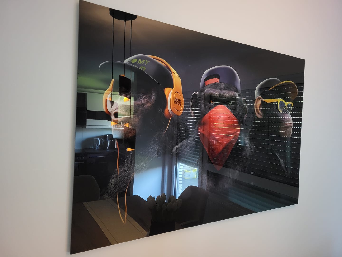 Customer photo review of Acrylglasbild Gangsteraffen Three Wise Monkeys Querformat