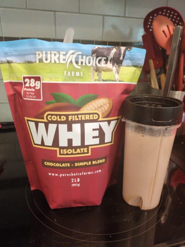 Customer photo review of Whey Protein Isolate Chocolate