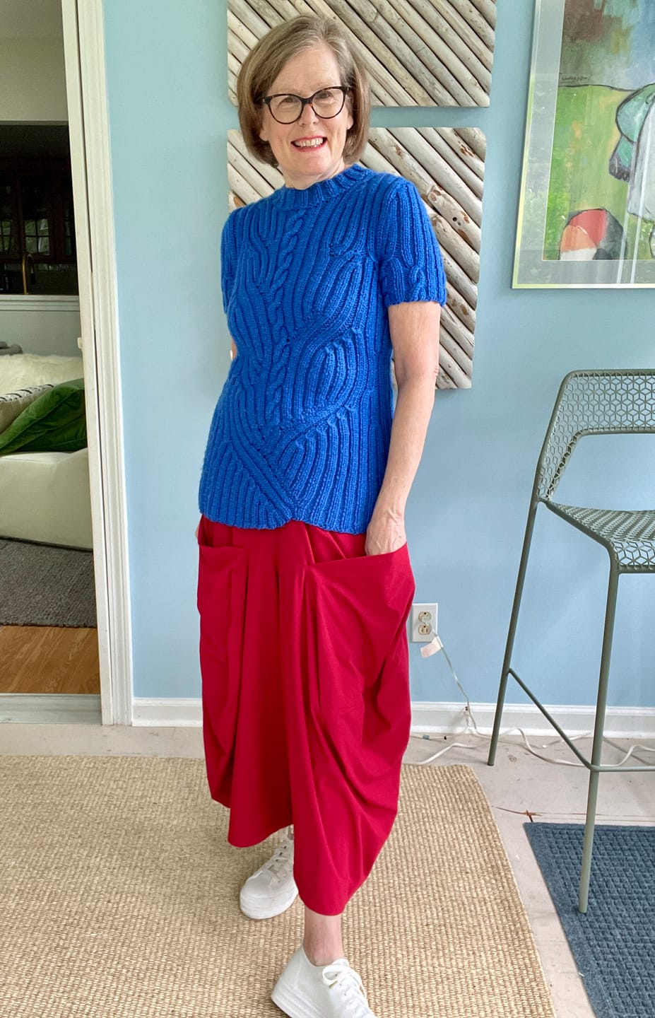Customer photo review of Tekbika Harem Pockets Pants, Red