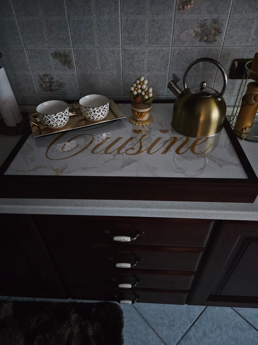 Customer photo review of Coprifornello in legno marmorizzato Cousine Made in Italy Varie misure