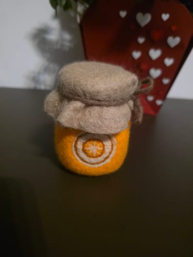Customer photo review of Felt Orange Marmalade Jar