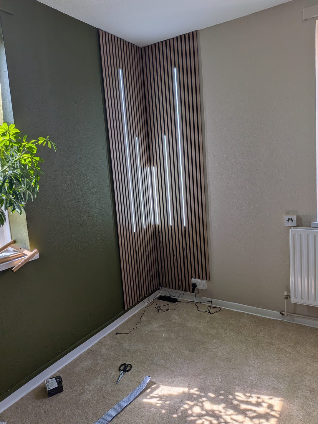Customer photo review of Premium Acoustic Wall Panels - Natural Oak