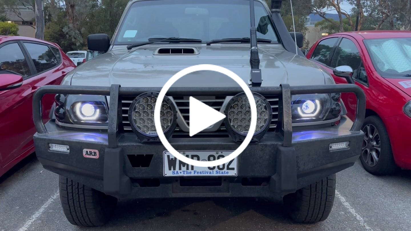 Customer video review of Nissan Patrol Gu S1-3 Projector/Custom Headlights
