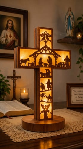 Customer photo review of Lámpara Cristiana Artesanal