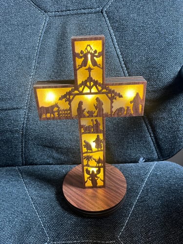 Customer photo review of Lámpara Cristiana Artesanal