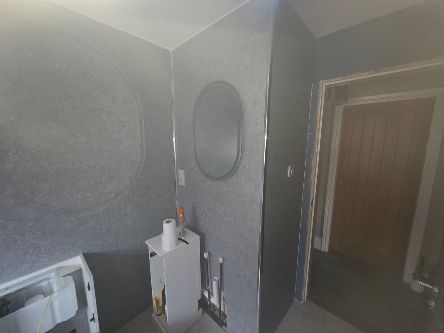 Customer photo review of 10mm Light Concrete Matt Shower Panel 1M x 2.4M
