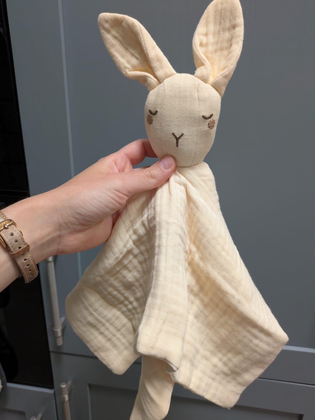 Customer photo review of Rabbit Organic Baby Comforter