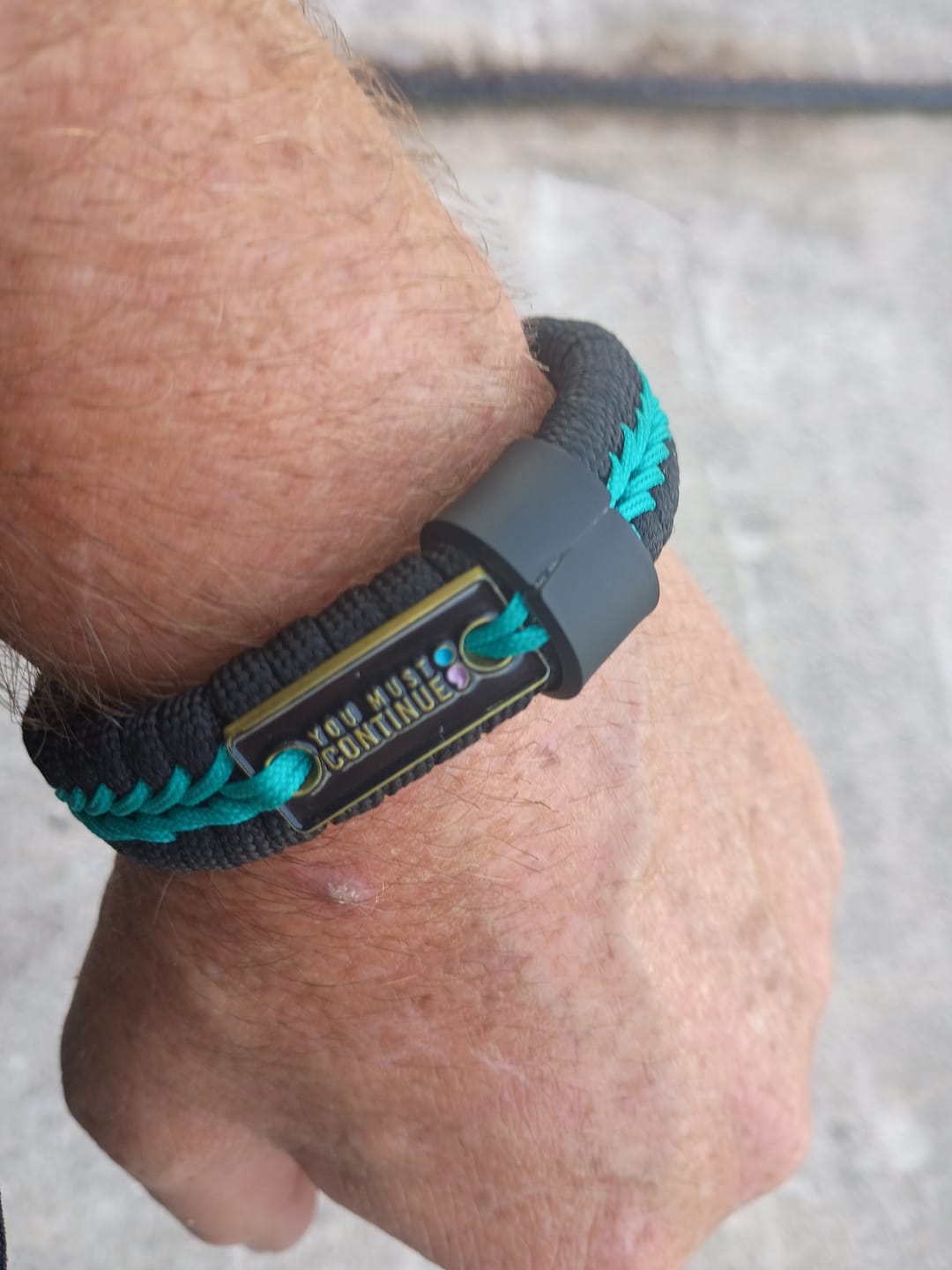Customer photo review of "Continue ;" - Paracord Bracelet