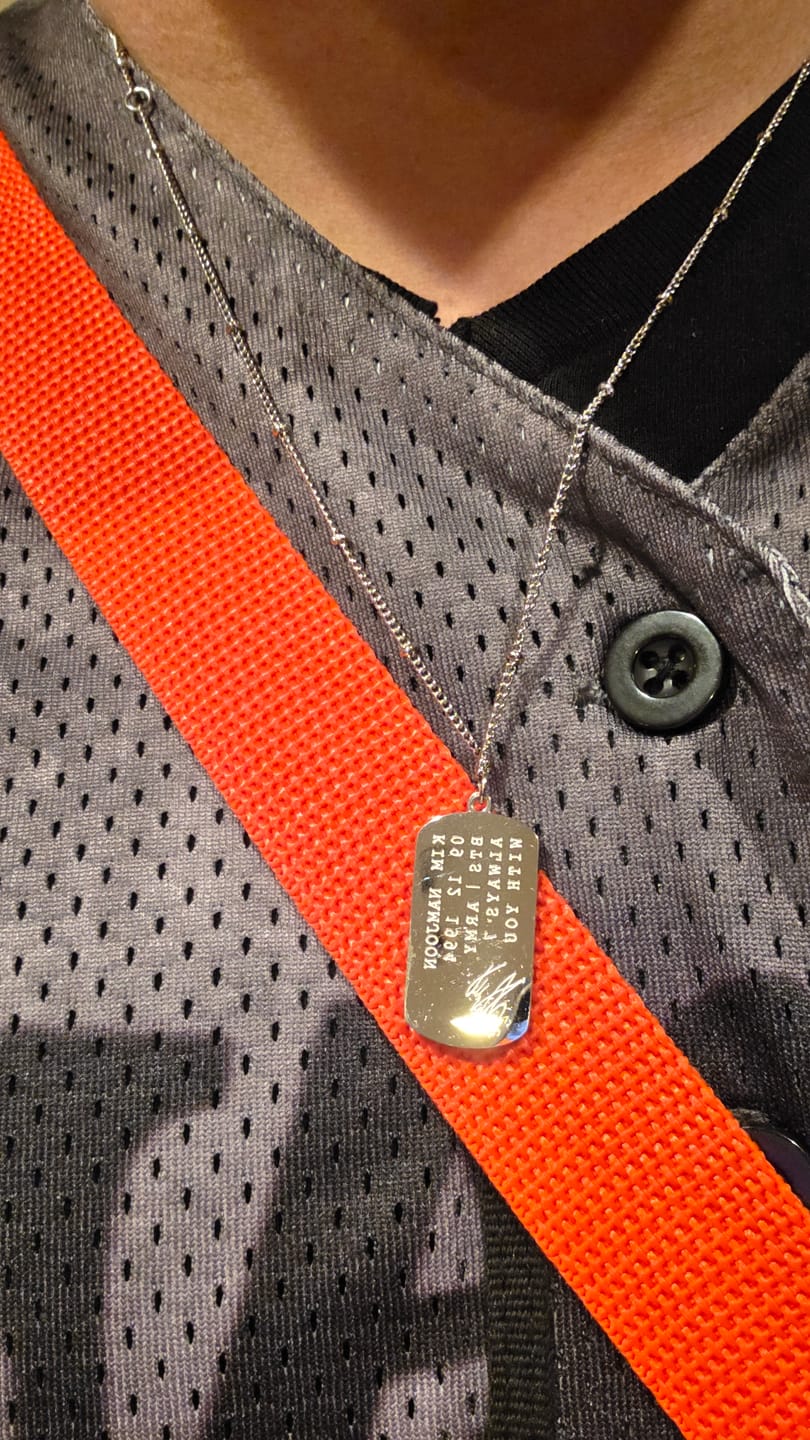 Customer photo review of Army Dog Tag Necklace