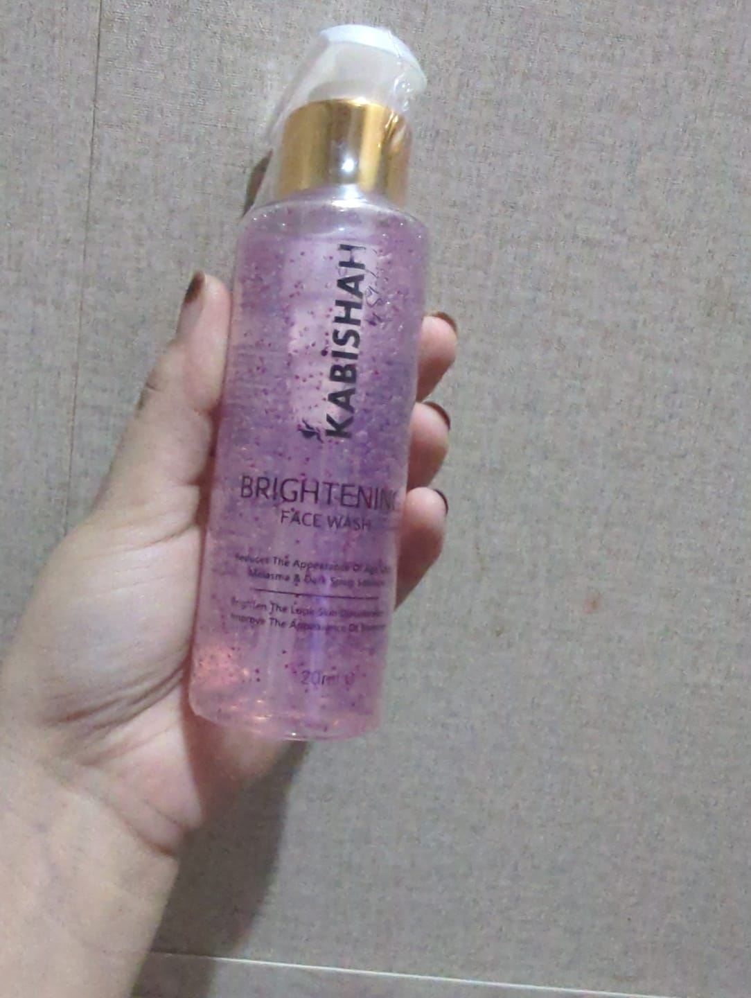Customer photo review of LuminaBright Whitening Face Wash