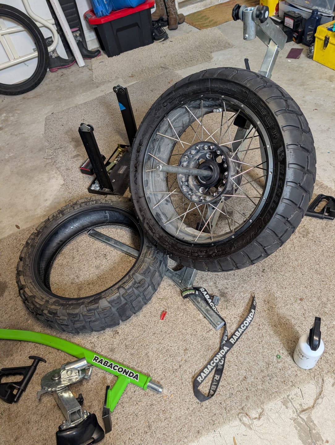 Customer photo review of Rabaconda Street Bike Tire Changer