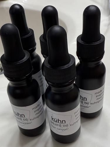 Customer photo review of 5 Piece Beard Oil Sample Pack | 2.5 oz